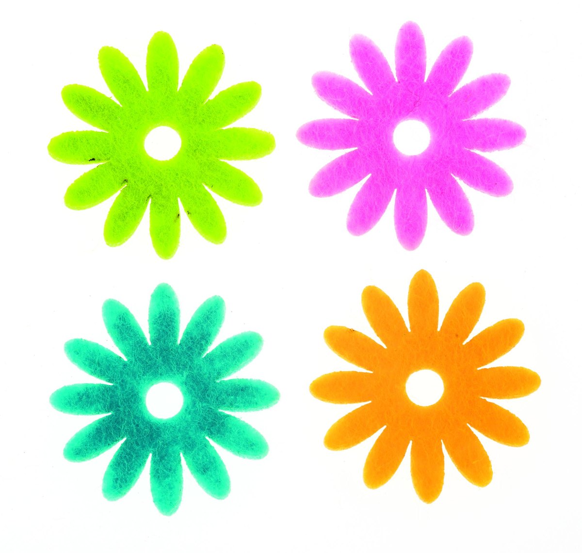 Filzstreuteile - Blüten 38mm 12 Stk